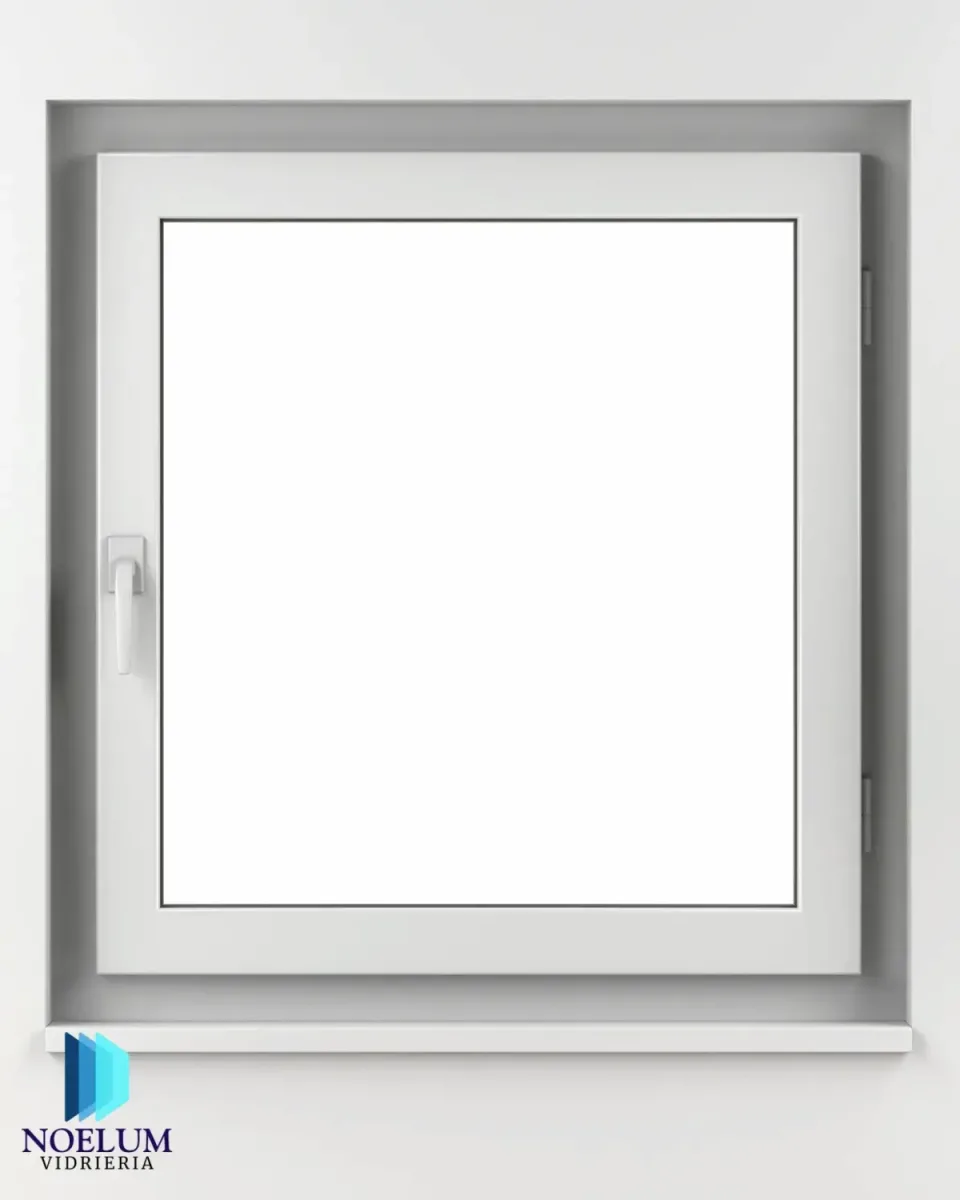 Ventana de PVC blanca instalada por Vidriería Noelum